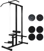 vidaXL Fitnessstation mit Gewichtsscheiben 40 kg