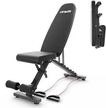 virtufit FB100 klappbare Fitnessbank, verstellbar, bis 200kg (VF02079)