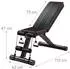 Relaxdays Hantelbank klappbar, verstellbar, 150kg, mit Expander (10054363_0)