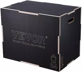 VEVOR Plyo Box 3-in-1 Holz 76/60/50cm, 204kg (SS-M-30-24-20)