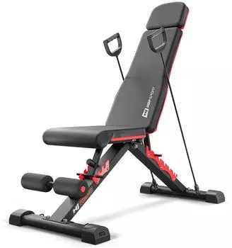 Hop-Sport HS-2080HB Hantelbank klappbar mit Expandern, 250kg (HS-2080HB)