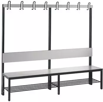 C+P Trainingsbank Signalgrau 2 m Mit Schuhrost (8062-110-S10003)