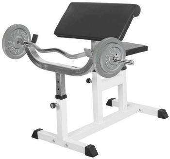 Gorilla Sports Bizeps Curlbank inkl. SZ Curl Stange und 25 kg Gusseisengewichte