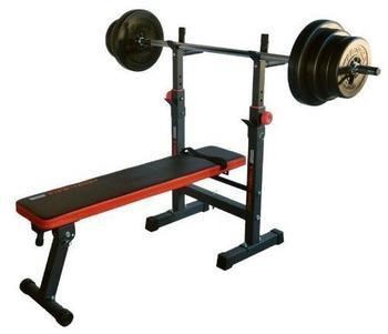 TrainHard Blackcombo inkl. Langhantelstange und 25 kg Hantelscheiben