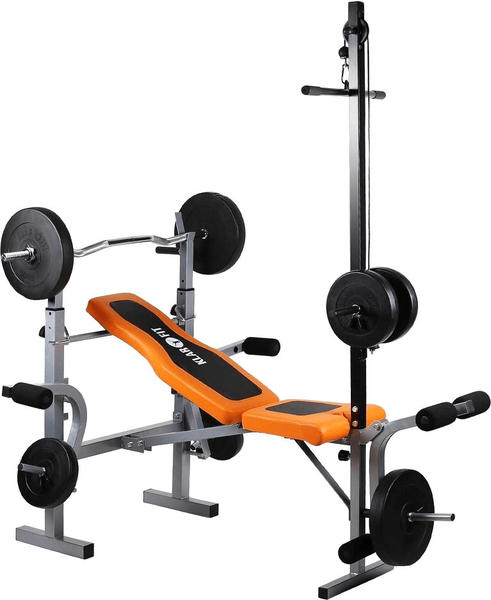 Klarfit Ultimate Gym 3500 Kraftstation Hantelbank Latissimus Arm-/Beincurler
