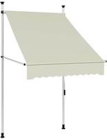 vidaXL Einziehbare Markise Handbetrieben 100 cm Creme