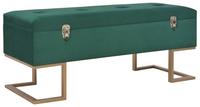 vidaXL Bank mit Staufach 105 cm Gr&uuml;n Samt
