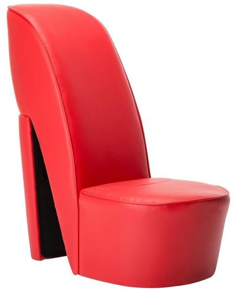 vidaXL Stuhl in Stöckelschuh-Form Rot