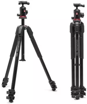 Manfrotto 190X Alu ARCA Kit Stativ mit Kugelkopf 3 Segmente (MK190X3-Q6T)
