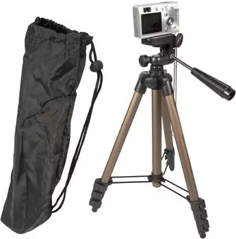 TronicXL Tripod 19 Universal-Kamerastativ 105cm mit Tasche und Wasserwaage (TR-TRIPOD19)