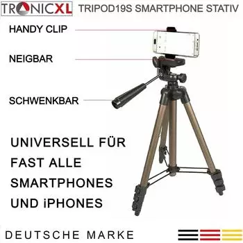 TronicXL Tripod 19S flexibles Tischstativ für Smartphones (TR-TRIPOD19S.4)