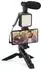Platinet Vlogging Set mit Stativ, Mikrofon & 36-LED-Videolicht (H4-PTLOG001)