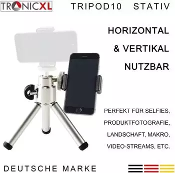 TronicXL Tripod 10S flexibles Smartphone- und Kamerastativ (Tripod 10S)