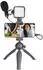 XQISIT Vlogging Kit Smartphone-Stativ mit LED-Licht & Mikrofon (44086)