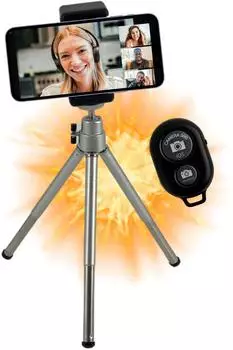 TronicXL Smartphone Stativ klein mit Bluetooth Fernbedienung