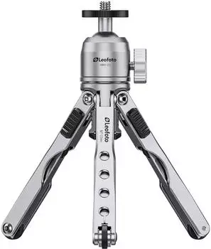 Leofoto MT-03mini Tischstativ mit MBH-20 Kugelkopf, silber (MT-03mini)