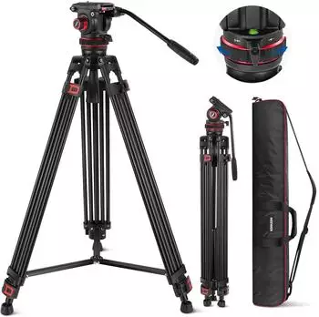 Neewer TP75 Videostativ 189cm mit Fluidkopf (TP75)