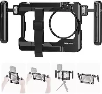 Neewer Universelles Smartphone Video Rig mit Griffen, 67mm Filteradapter (10103499)