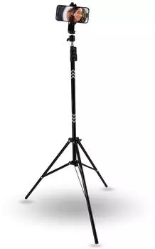 TronicXL Smartphone-Stativ drehbar, höhenverstellbar bis 2m, mit Kugelkopf (TR-TRIPOD-210-S-D)