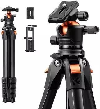 K&F Concept Fotostativ 162cm Aluminium mit Arca-Swiss Kugelkopf (KF09.170)