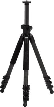 Rollei Rock Solid Beta 180 Carbon Dreibein Stativ, mit Dreh und schwenkbarer Mittelsäule, aus 100% Carbon - schwarz