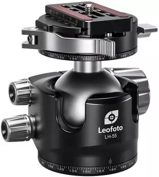 Leofoto LH-55PCL Stativ-Kugelkopf mit Panoramateller und Schnellwechselkupplung (LH-55PCL)