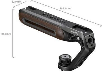 SmallRig Wooden Top Handle mit 1/4-20- und ARRI-3/8-16-Schraube (Griff) Video Zubehör Schwarz