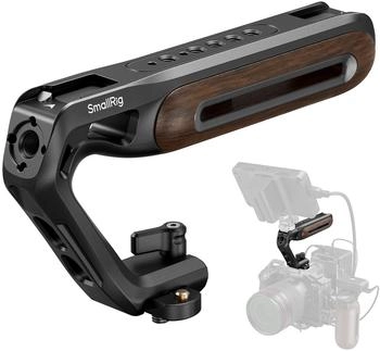 SmallRig Wooden Top Handle mit NATO Clamp Detailfarbe: Schwarz (Griff) Video Zubehör Schwarz
