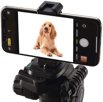 Cullmann Cross CX142 Smartphone Halter (Stativ Smartphone Halterung) Stativ Zubehör Schwarz