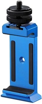 Novoflex Smartphoneklemme Universal 1/4 -Gewinde (Stativ Smartphone Halterung) Stativ Zubehör Blau