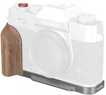 SmallRig 5668 L-Shaped Mount Plate with Wooden Handle FUJIFILM X-T30 / X-T30 II / X-T30 III (Charcoal Silver) (Griff) Video Zubeh&ouml;r Braun Silber