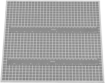 Novoflex Metall-Grundplatte MS-REPLA mit Raster und 2 skalierten Magnetstreifen