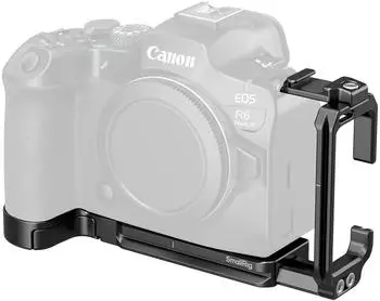 SmallRig 5962 L-Shaped Mount Plate with AirTag Slot for Canon EOS R6 Mark III / R6 Mark II / R5 Mark II Video Zubehör Schwarz