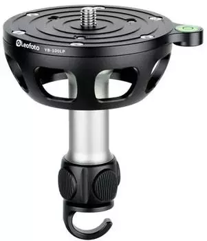 Leofoto Summit 100mm + Plattform lang mit Haken Stativ Zubeh&ouml;r Schwarz