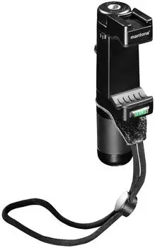 Mantona Movie Maker Smartphone-Halterung, Alu-Griff, 55-94mm, Blitzschuh (21494)