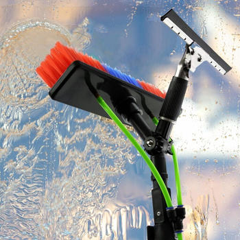 MonsterShop Teleskopstange Fenster Glas Reinigung Abzieher Wischer Putzgerät 9m ausziehbar