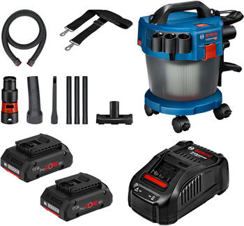 Bosch GAS 18V-10+ 2x 4,0Ah PROCore Lader Rollenset