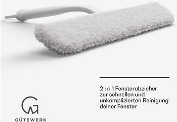 G&Uuml;TEWERK Blaze 2-in-1-Fensterwischer 23 cm Silikonabzieher Mikrofaser&uuml;berzug set w