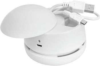 Wedo Mini Tischstaubsauger W2D2, beutellos, Akku 3,7 V, weiß
