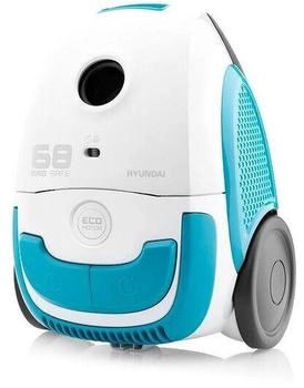 Hyundai IT mit Beutel VC068WB I 800 W I ECO-Motor I 2l Volumen I Wei&szlig;/Blau
