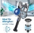 CLEANmaxx Bodenstaubsauger (Kabellos, 45 Min, Anthrazit/Blau)