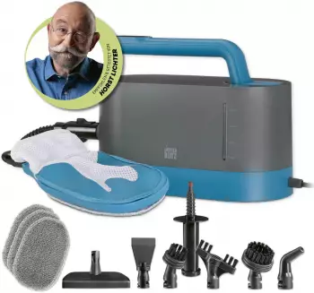 LICHTERBLITZ Dampfreiniger 1200W grau blau 15-tlg