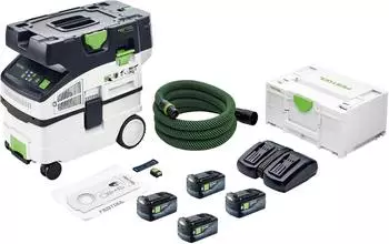 Festool CTLC MIDI I-Basic Akku-Sauger 36V (2x18V) Staubklasse L, 4x5,0Ah + Doppelladeger&auml;t + Systainer