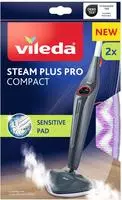 Vileda Steam Plus Pro Compact Sensitive Ersatzbezug 2er Pack - wei&szlig;|lila