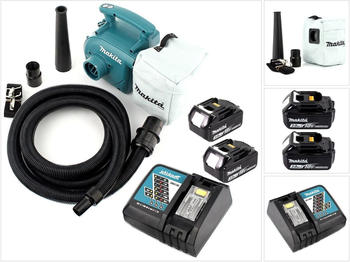 Makita DVC 350 RF1 Akku Staubsauger 18V + 2x Akku 3,0Ah + Ladegerät