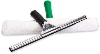 Unger AKG10 PRO Window Cleaning 2in1 Starter Kit Fensterset UniTec Einwascher mit Bezug, S-Fensterwischer mit SOFT Gummi