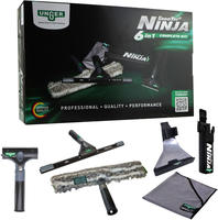 Unger Germany GmbH UNGER ErgoTec&reg; Ninja Complete Kit Glasreinigungs-Set, 6-teilig,