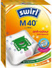 Swirl 227648 Anti-Odour (EcoPor), Swirl Staubbeutel für Miele M 40 Anti-Odour...