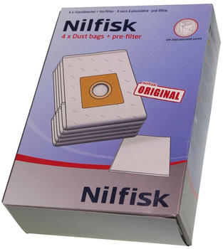Nilfisk 4 Vlies Staubsaugerbeutel + 1 Filter für GM 200 / 300 / 400 Serie - Nr.: 81846000