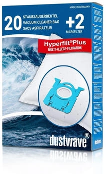 Dustwave 1x Vlies Staubsaugerbeutel (ca. 20 Liter) passend für Parkside PNTS 30, PNTS35, PNTS1300, PNTS1400, PNTS1500
